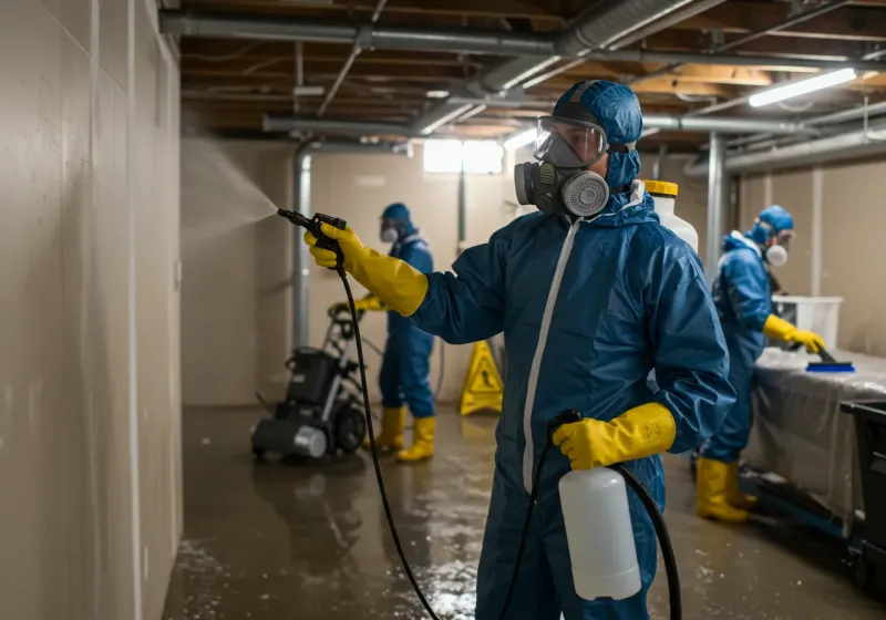 Basement Sanitization and Antimicrobial Treatment process in Cheboygan County, MI