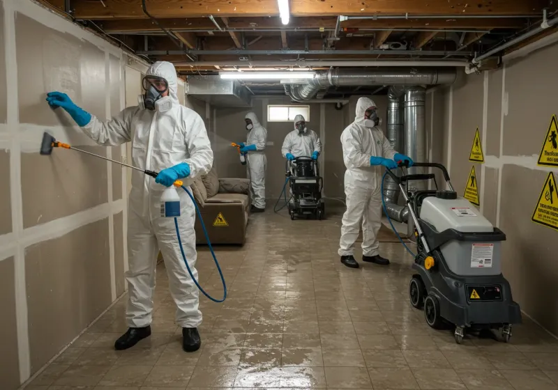 Basement Moisture Removal and Structural Drying process in Cheboygan County, MI
